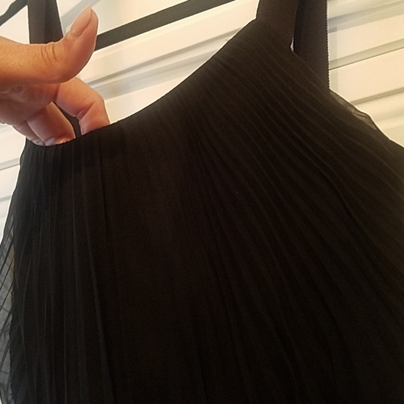 Vintage Jill by Jill Stuart Black Plissé Midi Dress 2 - Picture 8 of 8